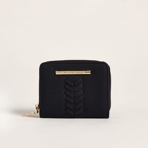 NWT Steve Madden Black French Zip Around Wallet